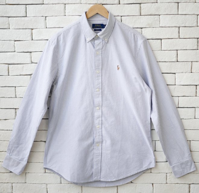 POLO RALPH LAUREN CUSTOM FIT STRIPED OXFORD SHIRT