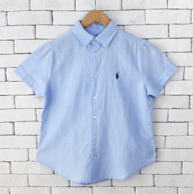 POLO RALPH LAUREN WOMEN LINEN SHORT SLEEVE SHIRT