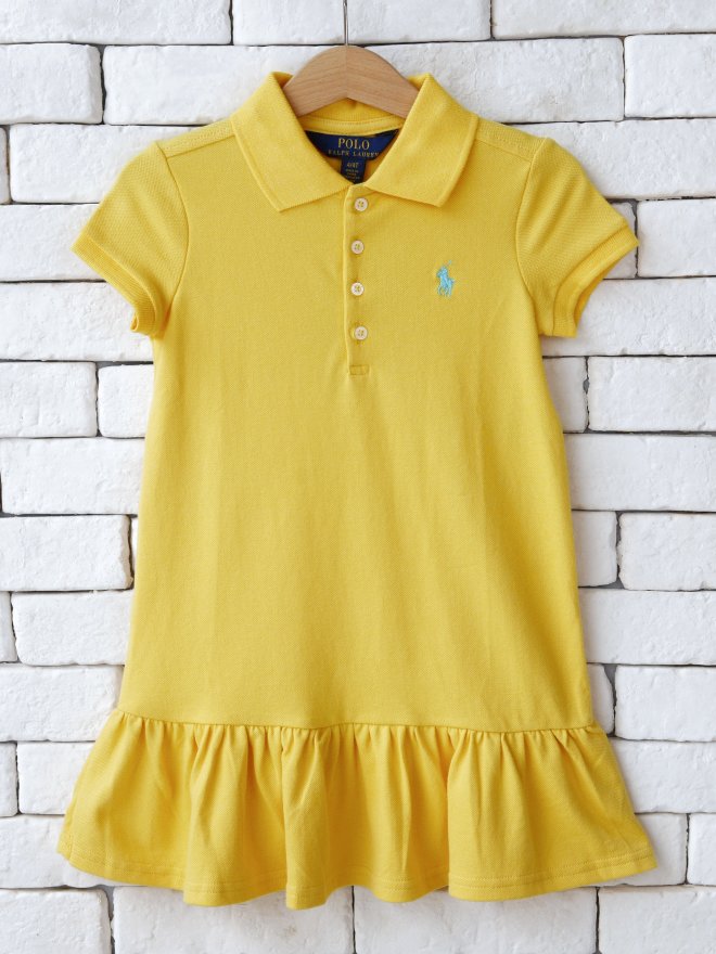 POLO RALPH LAUREN KIDS COTTON MESH POLO DRESS