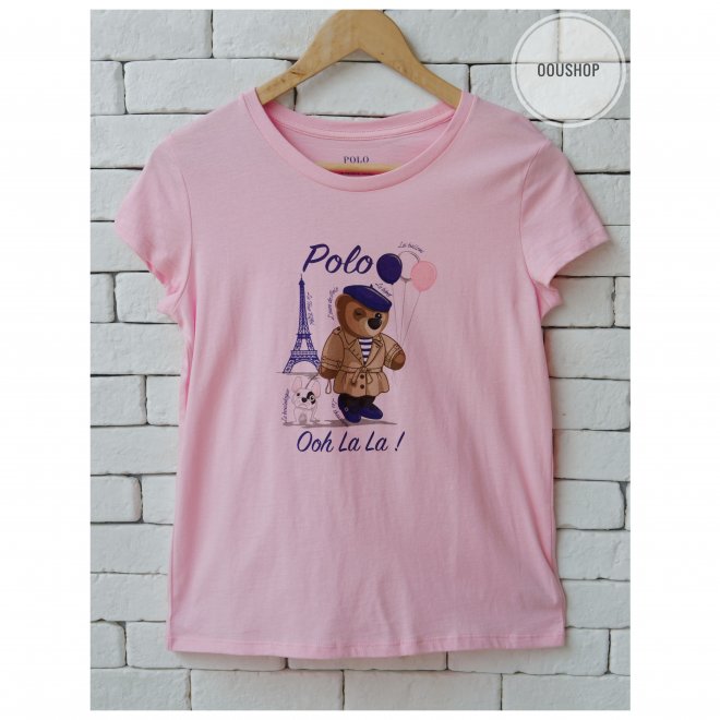 POLO RALPH LAUREN POLO BEAR GIRLS COTTON T-SHIRT