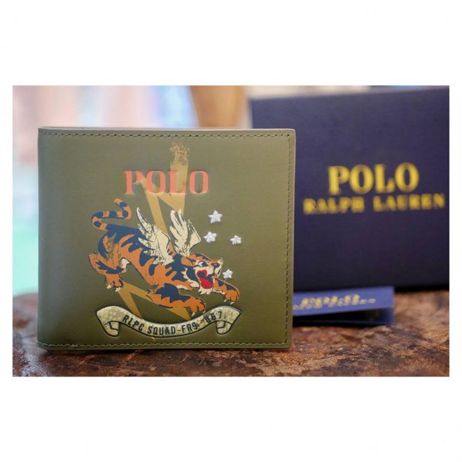 POLO RALPH LAUREN PRINT LEATHER BILLFOLD