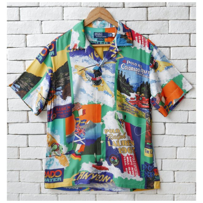 POLO RALPH LAUREN CLASSIC FIT KAYAK PRINT CAMP SHIRT