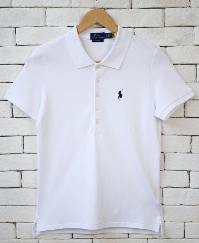 POLO RALPH LAUREN WOMEN SLIM FIT STRETCH POLO SHIRT