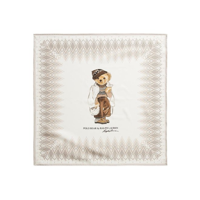 POLO RALPH LAUREN SILK POLO BEAR SCARF FOR WOMEN