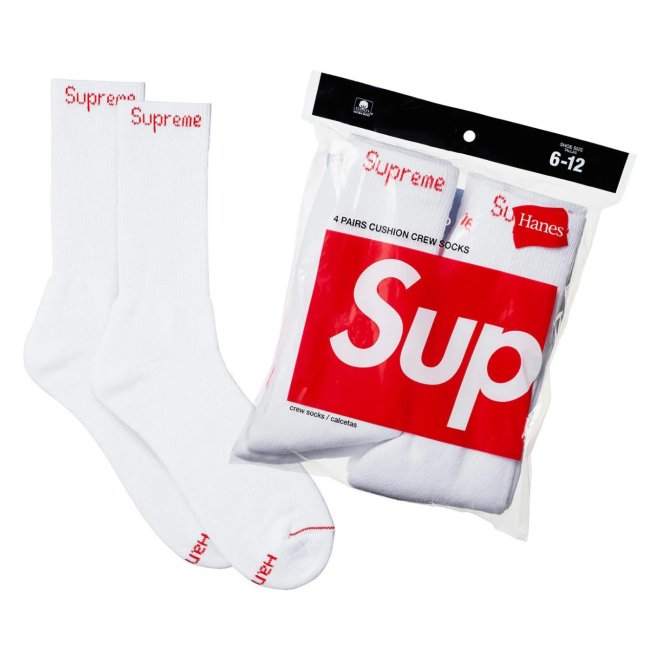 Supreme x Hanes Crew Socks (4-Pack)
