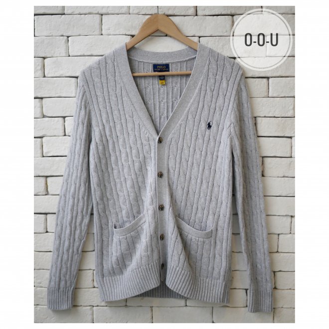 POLO RALPH LAUREN BOYS CABLE-KNIT COTTON CARDIGAN