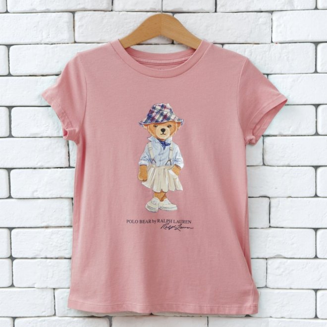 POLO RALPH LAUREN KIDS POLO BEAR COTTON JERSEY TEE