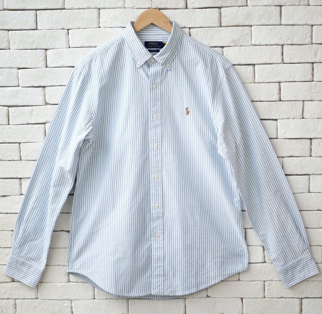 POLO RALPH LAUREN CUSTOM FIT STRIPED OXFORD SHIRT
