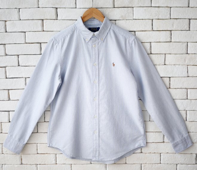 POLO RALPH LAUREN BOYS STRIPED COTTON OXFORD SHIRT