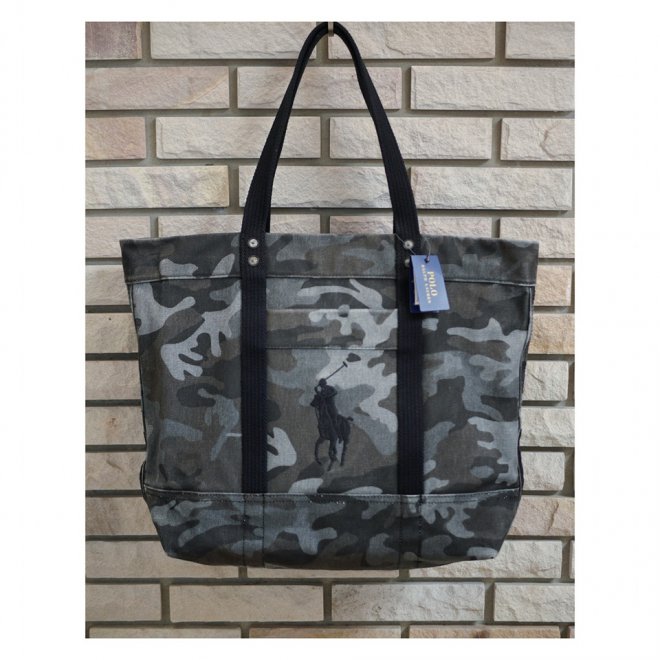 POLO RALPH LAUREN CAMO CANVAS BIG PONY TOTE