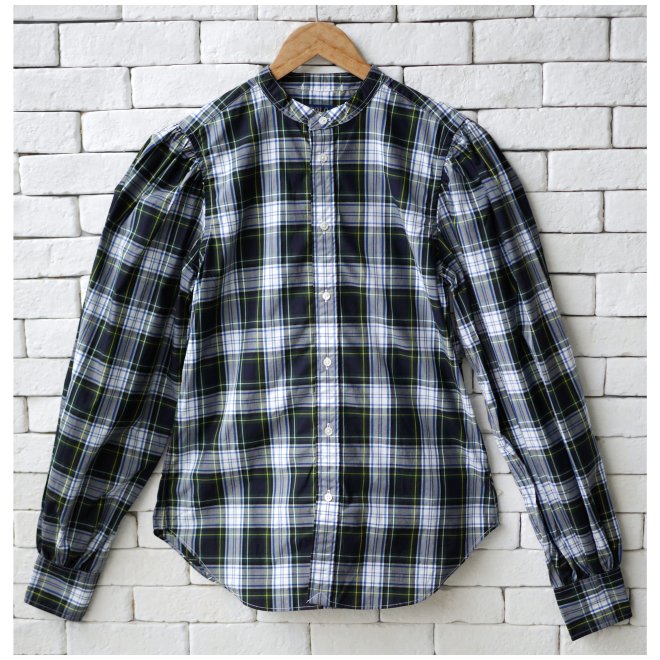 POLO RALPH LAUREN PUFF SLEEVE CHECKED SHIRT