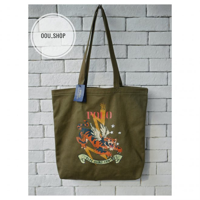 POLO RALPH LAUREN RLPC SQUAD-FR9 067 COTTON TOTE