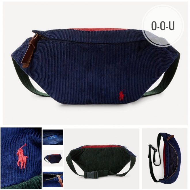 POLO RALPH LAUREN COLOR BLOCKED CORDUROY WAIST PACK