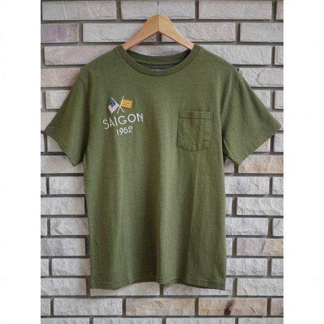 TOYOENTERPRISE TAILOR TOYO MEN\\\\\\\'S EMBROIDERED SAIGON 1962 VIETNAM POCKET T-SHIRT