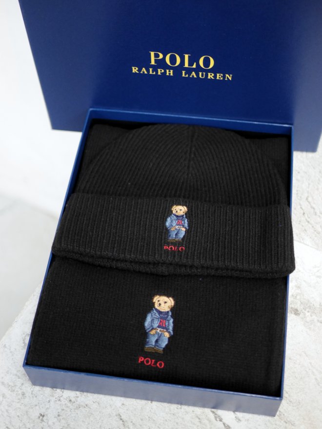 POLO RALPH LAUREN POLO BEAR BEANIE & SCARF GIFT SET