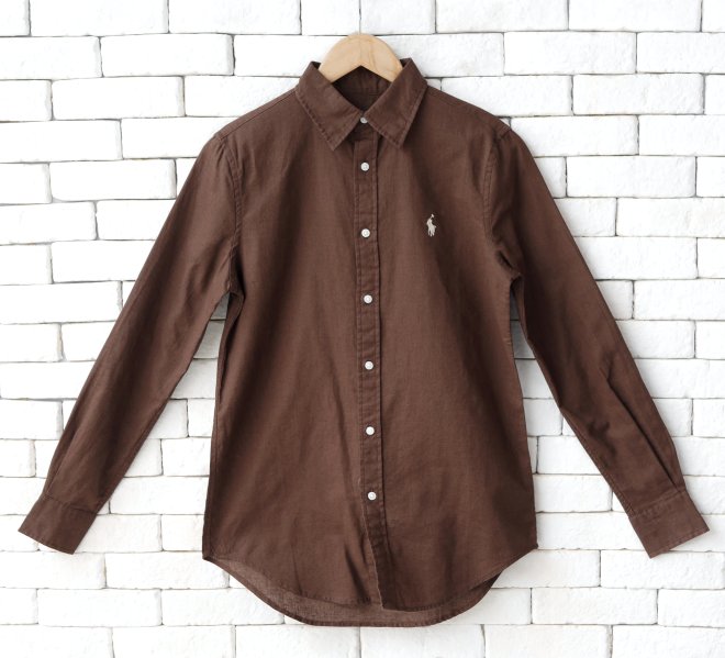 POLO RALPH LAUREN WOMEN CLASSIC FIT LINEN SHIRT