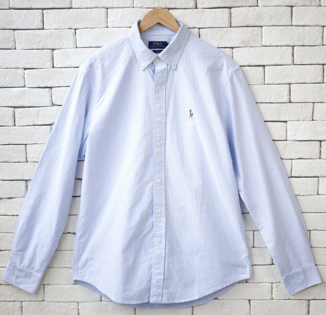 POLO RALPH LAUREN CUSTOM FIT STRIPED OXFORD SHIRT
