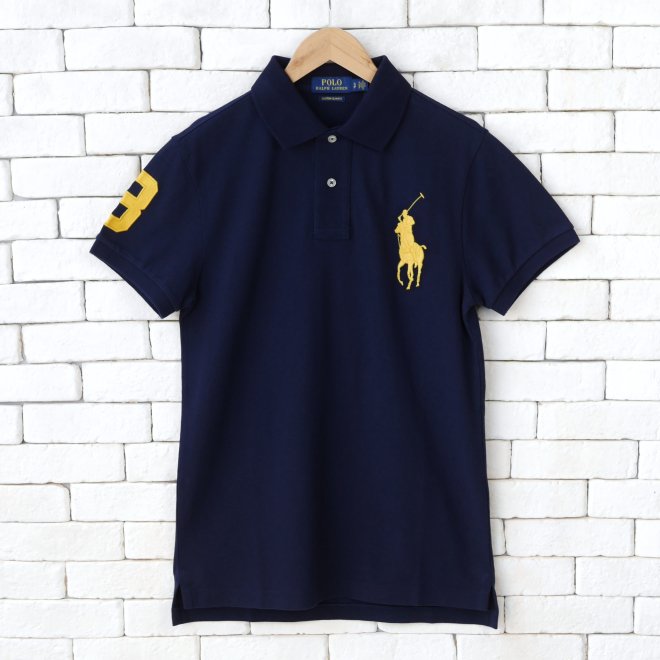POLO RALPH LAUREN CUSTOM SLIM FIT BIG PONY MESH POLO SHIRT