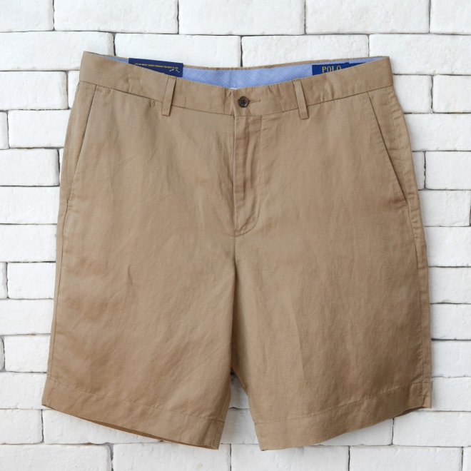 POLO RALPH LAUREN 9INCH CLASSIC FIT LINEN SHORT