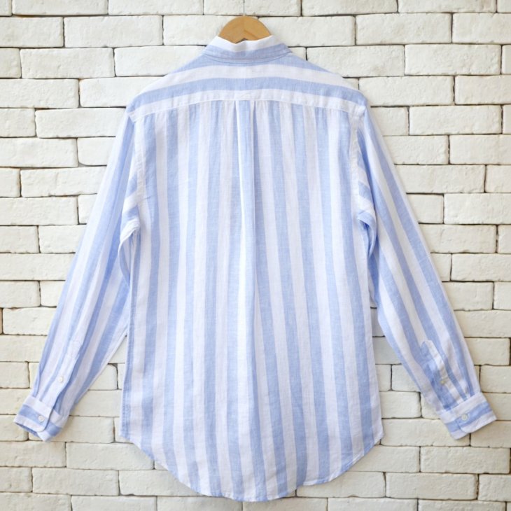 POLO RALPH LAUREN CUSTOM FIT STRIPED LINEN SHIRT