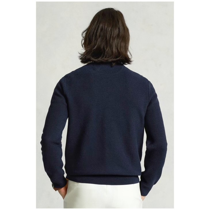 POLO RALPH LAUREN MESH KNIT COTTON CREWNECK SWEATER