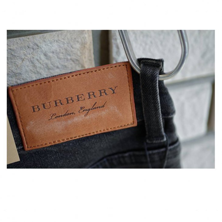 BURBERRY Straight Fit Stretch Denim Jeans