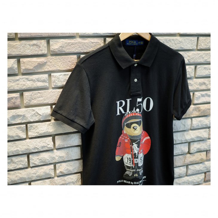 POLO RALPH LAUREN POLO BEAR PRINT POLO SHIRT