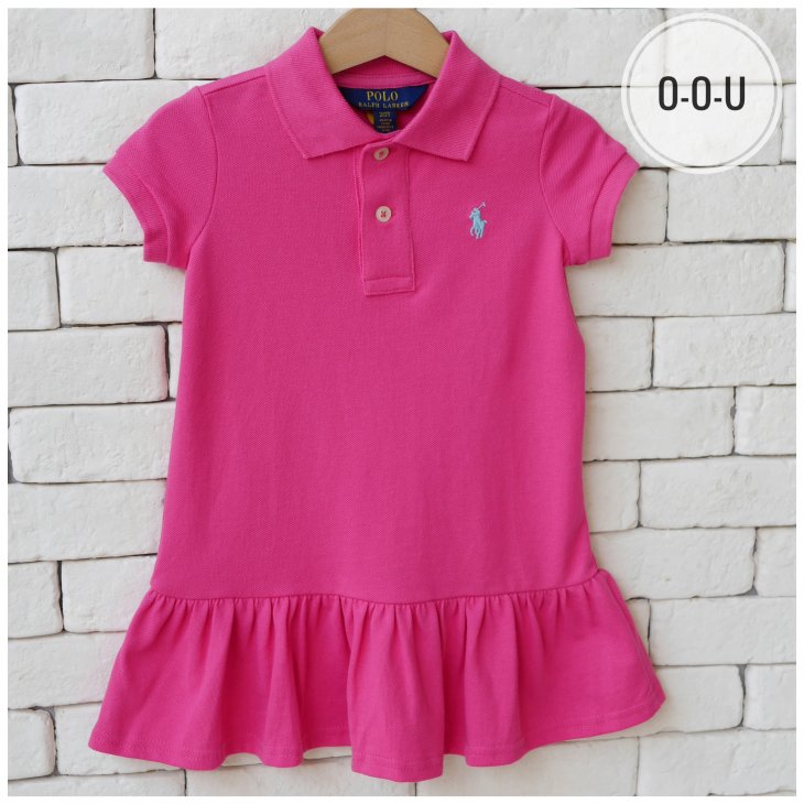 POLO RALPH LAUREN KIDS COTTON MESH POLO DRESS