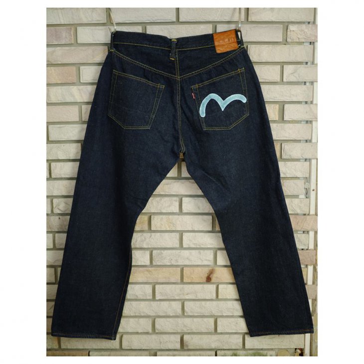EVISU NO1 2001 COLOR PAINT SEA GULL JEANS MADE IN JAPAN | O-O-U
