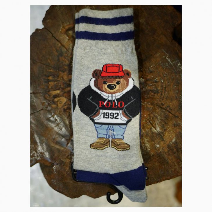 POLO RALPH LAUREN STADIUM POLO BEAR SOCKS-2PACK