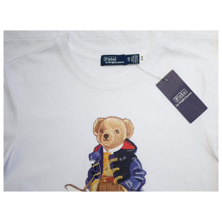 POLO RALPH LAUREN WOMEN POLO BEAR CREWNECK TEE