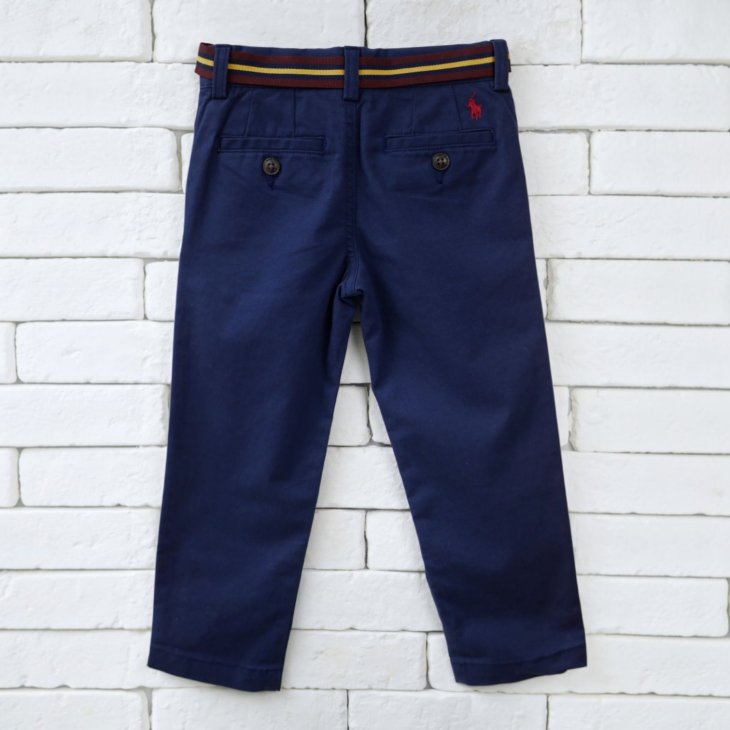 POLO RALPH LAUREN KIDS SKINNY FIT FLEX ABRASION TWILL TROUSER