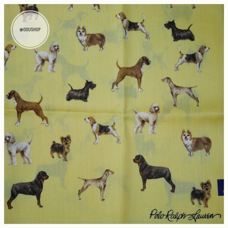 POLO RALPH LAUREN DOG HANDKERCHIEF POCKET SQUARE