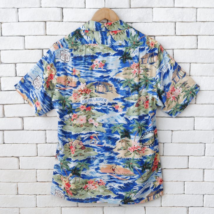 POLO RALPH LAUREN CLASSIC FIT BEACH-PRINT CAMP SHIRT