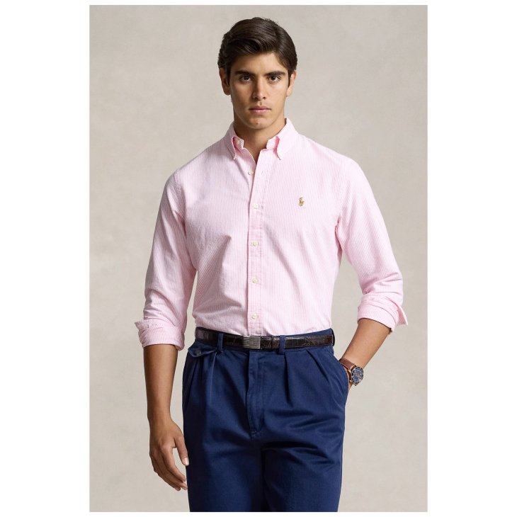 POLO RALPH LAUREN CUSTOM FIT STRIPED OXFORD SHIRT
