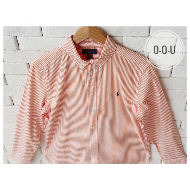 POLO RALPH LAUREN BOYS STRIPED COTTON POPLIN SHIRT