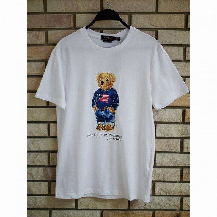 POLO RALPH LAUREN FLAG BEAR COTTON T-SHIRT