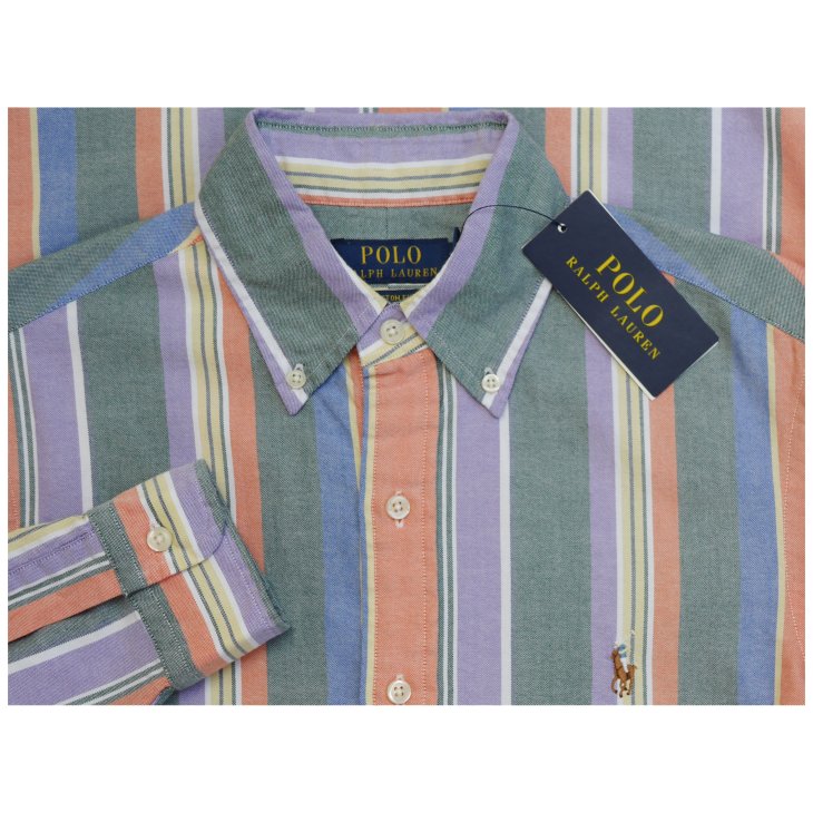 POLO RALPH LAUREN CUSTOM FIT STRIPED OXFORD SHIRT