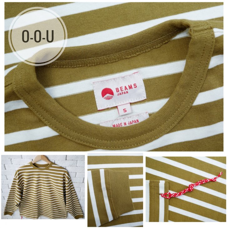 BEAMS JAPAN STRIPED LONG SLEEVE TEE