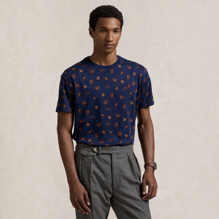 POLO RALPH LAUREN CLASSIC FIT EQUESTRIAN JERSEY T-SHIRT