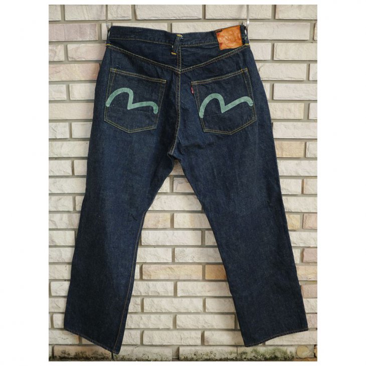 EVISU NO1 2001 COLOR PAINT SEA GULL JEANS MADE IN JAPAN