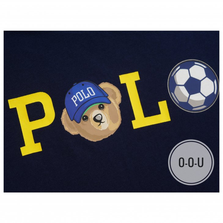 POLO RALPH LAUREN BOYS POLO BEAR & SOCCER COTTON T-SHIRT