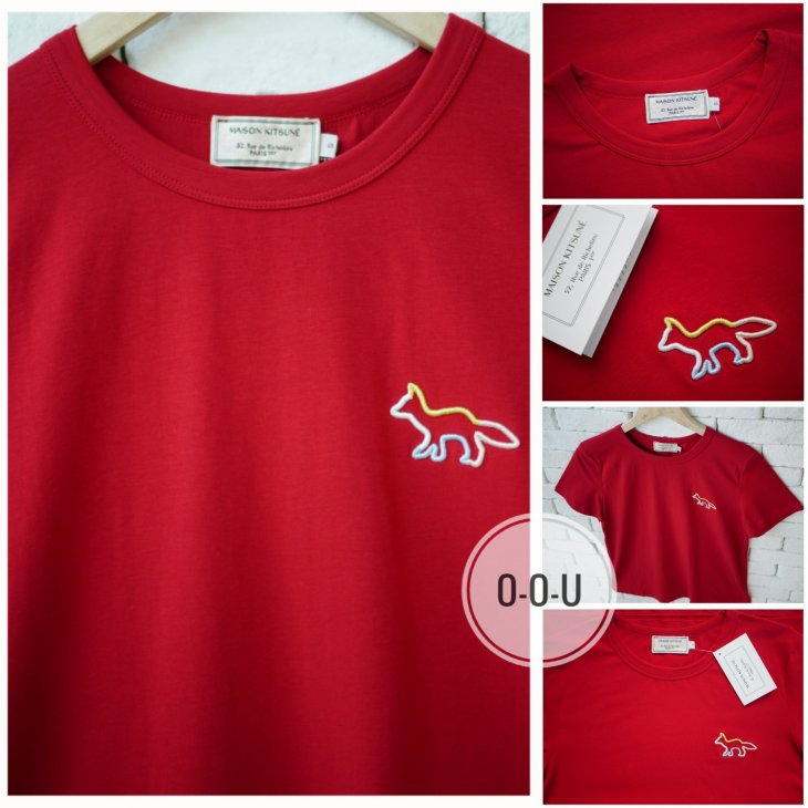 MAISON KITSUNÉ RAINBOW PROFILE FOX T-SHIRT