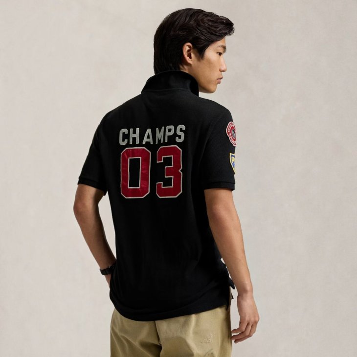POLO RALPH LAUREN CLASSIC FIT MESH GRAPHIC POLO SHIRT