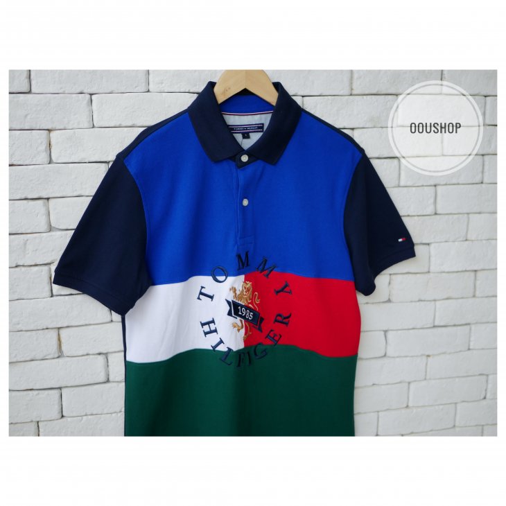 TOMMY HILFIGER CUSTOM FIT FLAG POLO