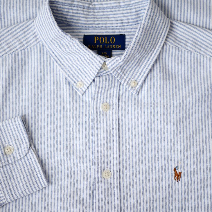 POLO RALPH LAUREN BOYS STRIPED COTTON OXFORD SHIRT