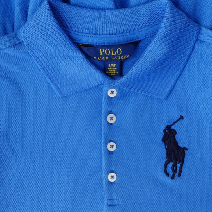 POLO RALPH LAUREN KIDS BIG PONY COTTON MESH POLO DRESS
