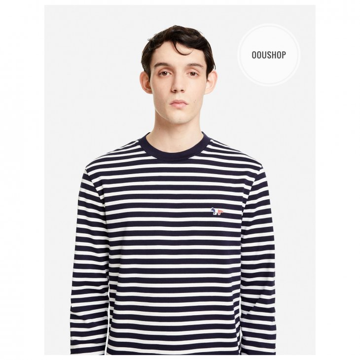 MAISON KITSUNE TRICOLOR FOX PATCH CLASSIC MARIN TEE-SHIRT