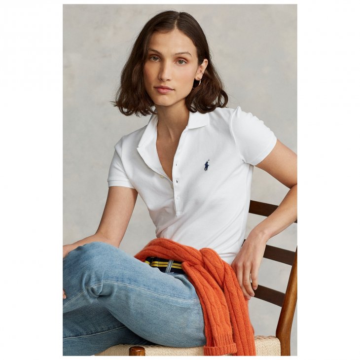 POLO RALPH LAUREN WOMEN SLIM FIT STRETCH POLO SHIRT