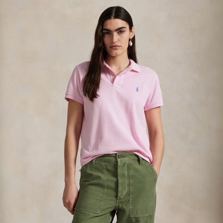 POLO RALPH LAUREN WOMEN CLASSIC FIT MESH POLO SHIRT